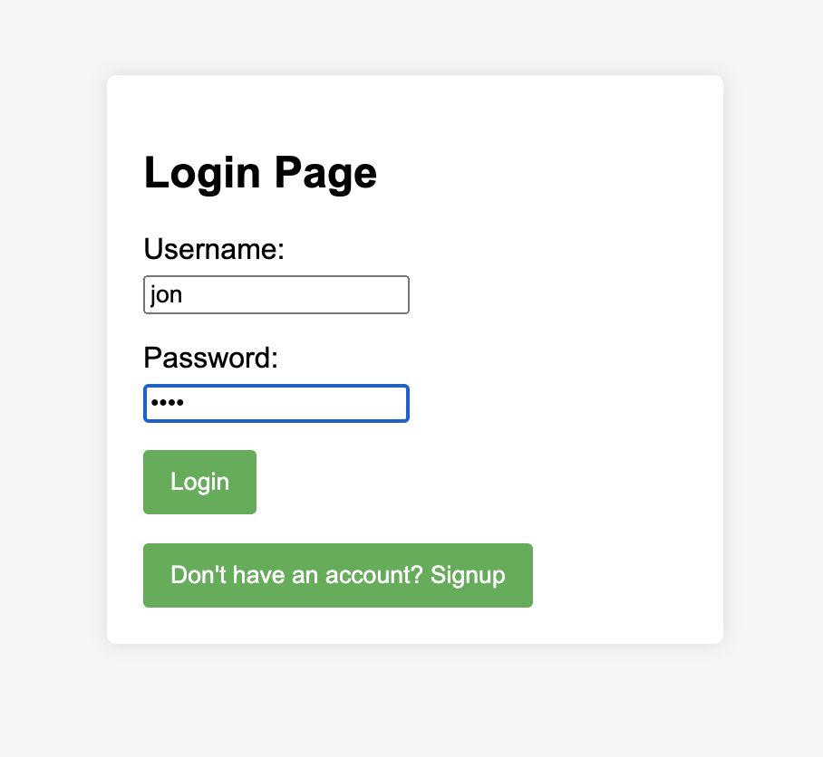 Login Page