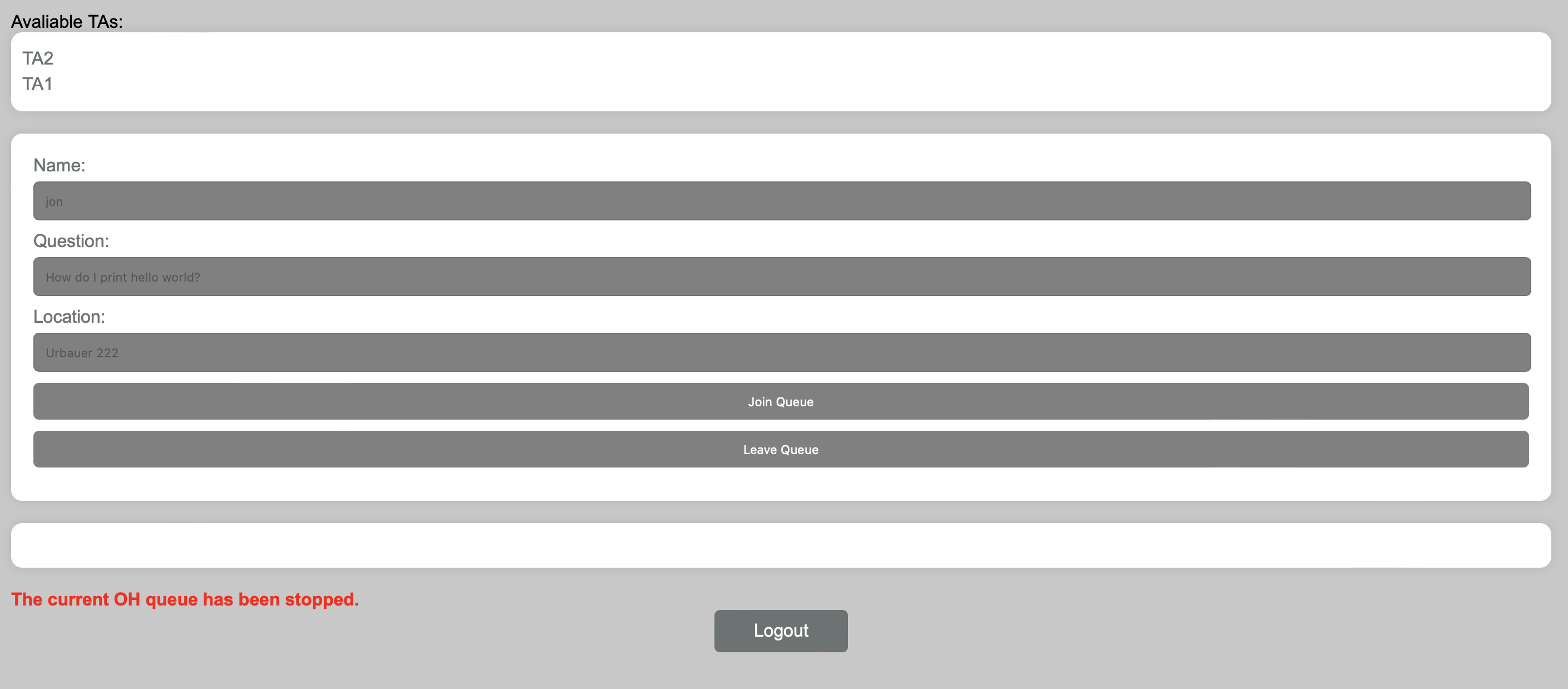 help Student view